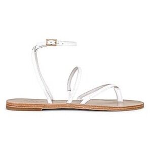 RAYE x Revolve Void Strappy Ankle Wrap Thong Sandal in White Size 8.5 Minimalist